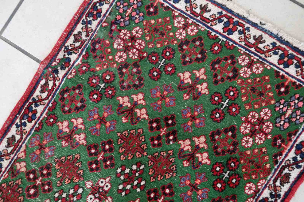 Handmade Antique Persian Joshagan Runner 1.8'x4.8', 57cmx149cm 1930s