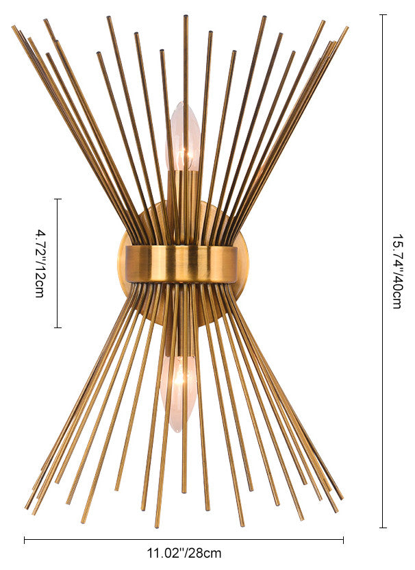 2 Light Starburst Wall Sconce