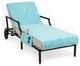 Personalized Standard Chaise Lounge Cover With Side Pockets, Aqua, V