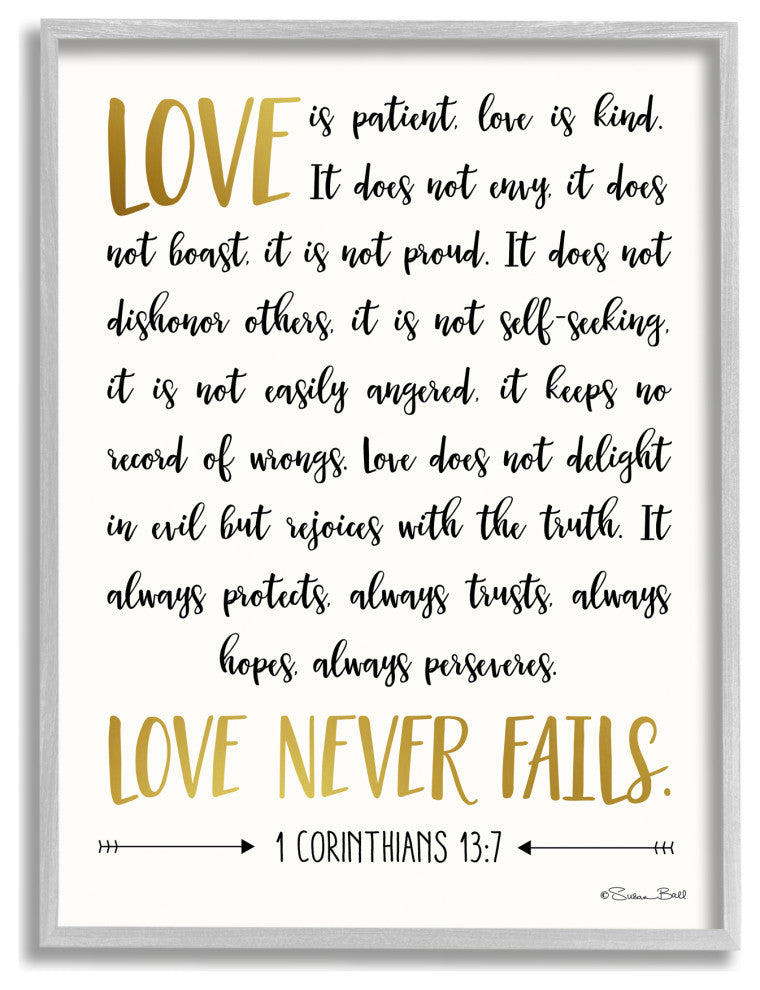 Love Is Patient Psalm Faith Based Word Design, 24 x 30