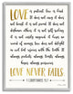 Love Is Patient Psalm Faith Based Word Design, 24 x 30