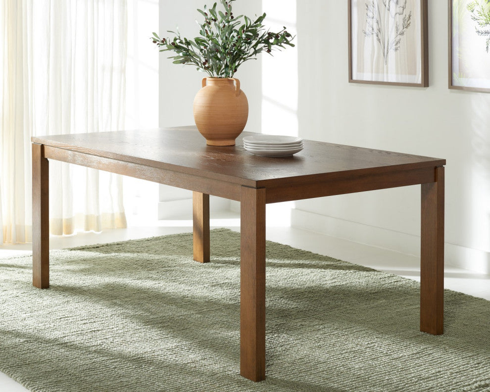 Safavieh Couture Deirdra Wood Rectangle Dining Table Medium Oak