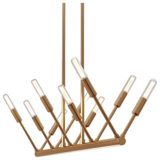 Warwick 10-Light Brass Contemporary Linear Light Fixture