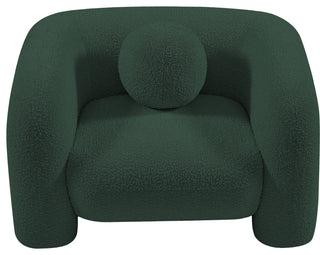 Emory Boucle Fabric Upholstered Upholstered Chair, Green