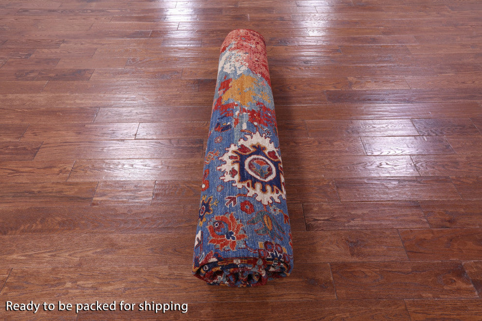 9' 0" X 11' 10" Fine Serapi Modern Hand-Knotted Rug - Q12416