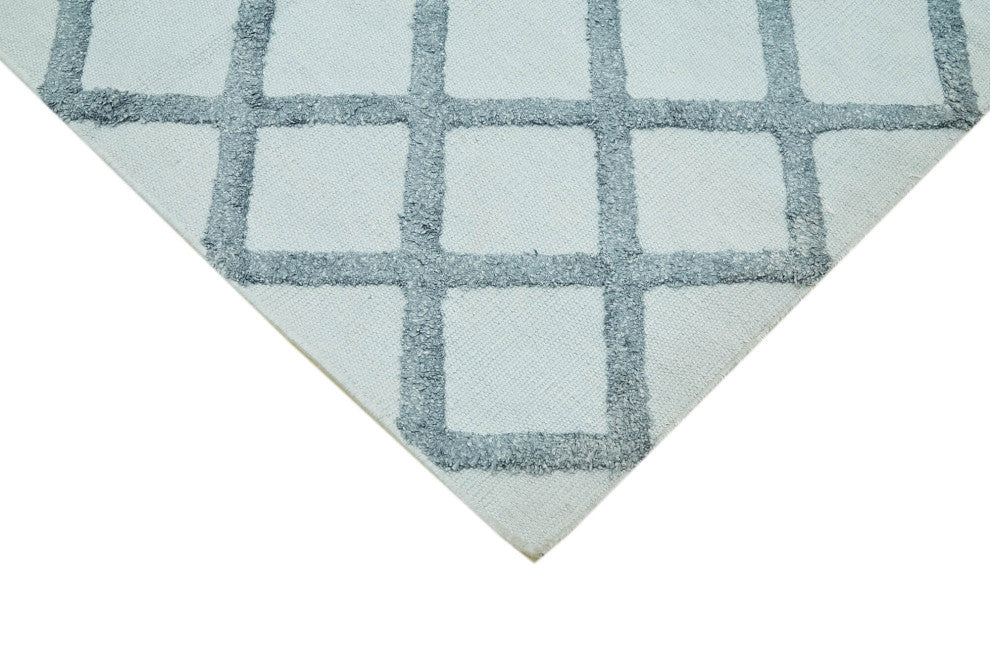 Rug N Carpet - Handmade Modern Design 9' 0'' x 12' 0'' Wool Unique Kilim Rug