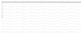 Blanched White 12-Panel Track Extendable Vertical Blinds 140-260"W