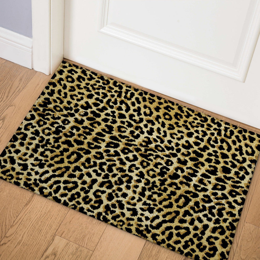 Indoor/Outdoor Mali ML2 Gold Machine Washable 1'8" x 2'6" Rug
