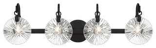 Addison 4-Light Bathroom Vanity Light, Matte Black