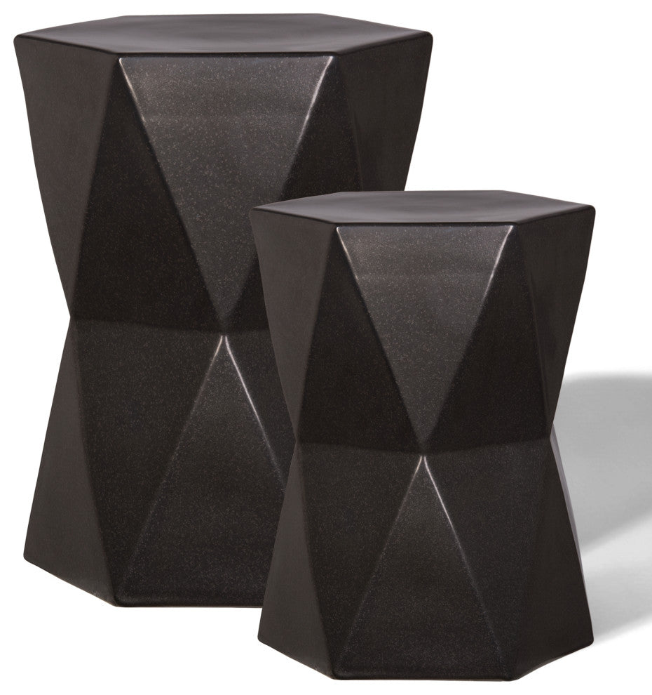 Matrix Hex Stool, Gunmetal 14x18