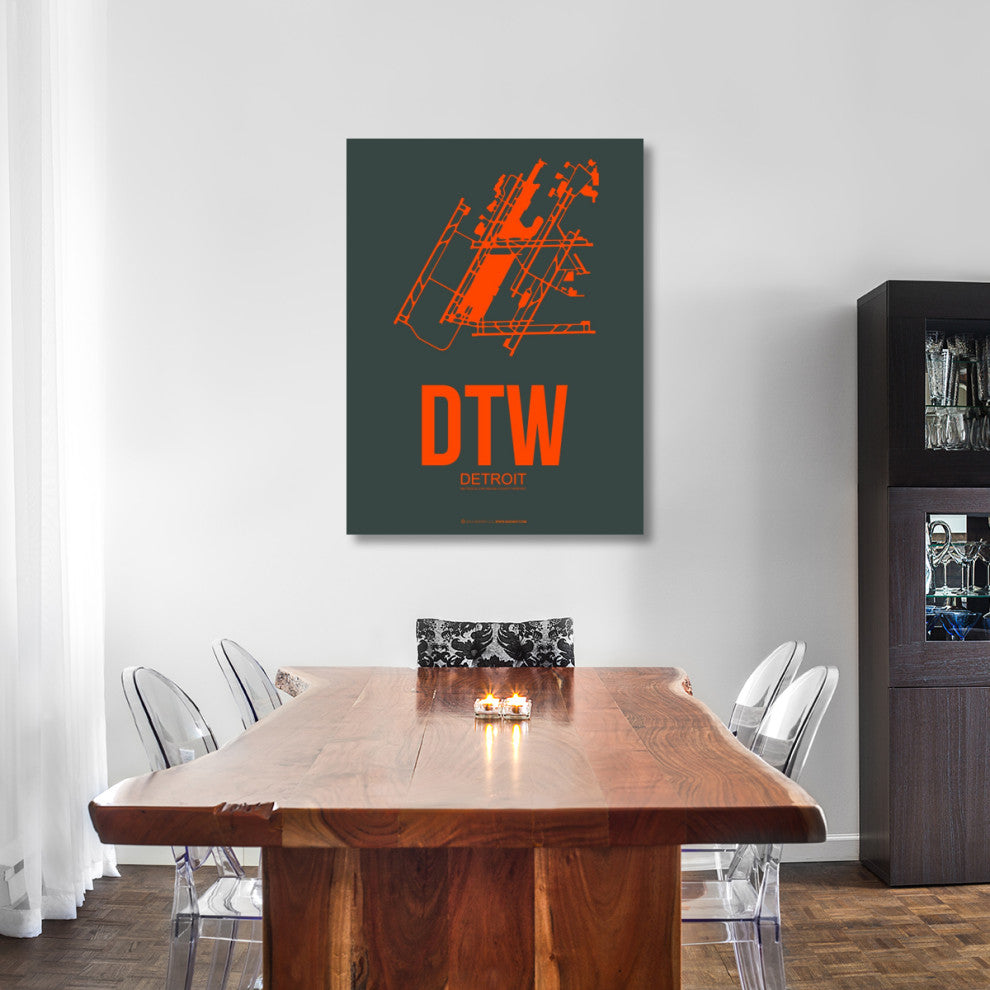 "DTW Detroit Poster 3" Fine Art Print