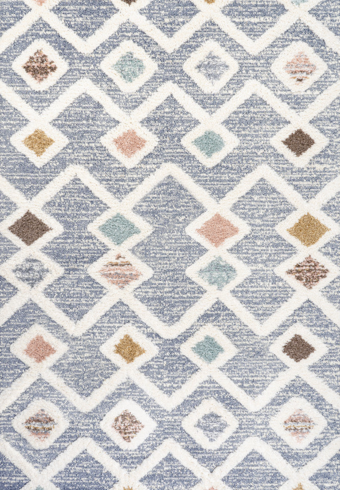 Monique Trellis High-Low Multi/Gray 3'x5' Area Rug