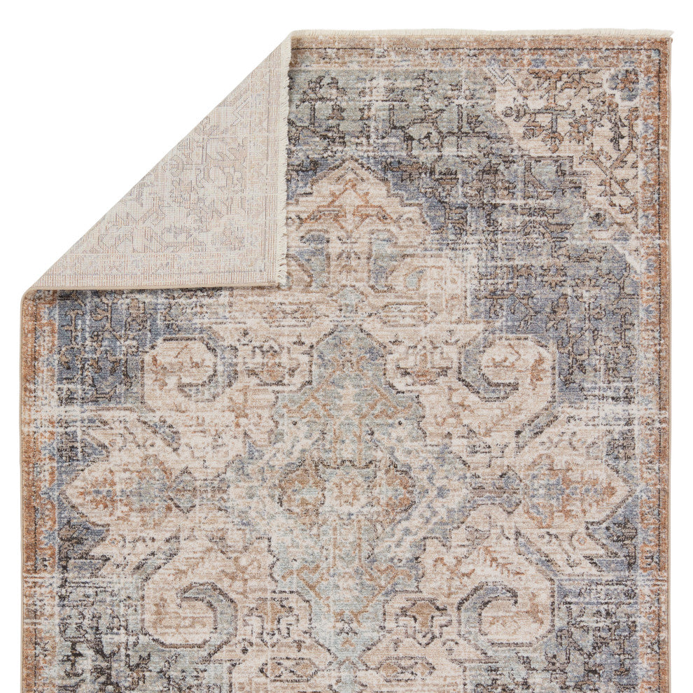 Jaipur Living Lynette Medallion Tan/ Blue Area Rug 9'X13'