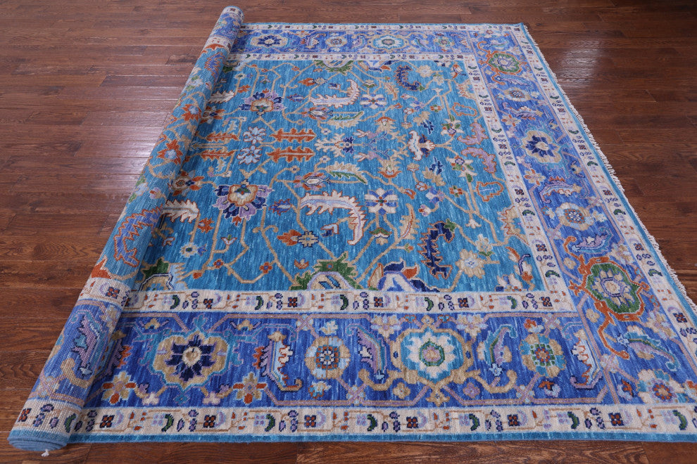 9' 1" X 11' 11" Hand Knotted Persian Fine Serapi Wool Rug - Q15844