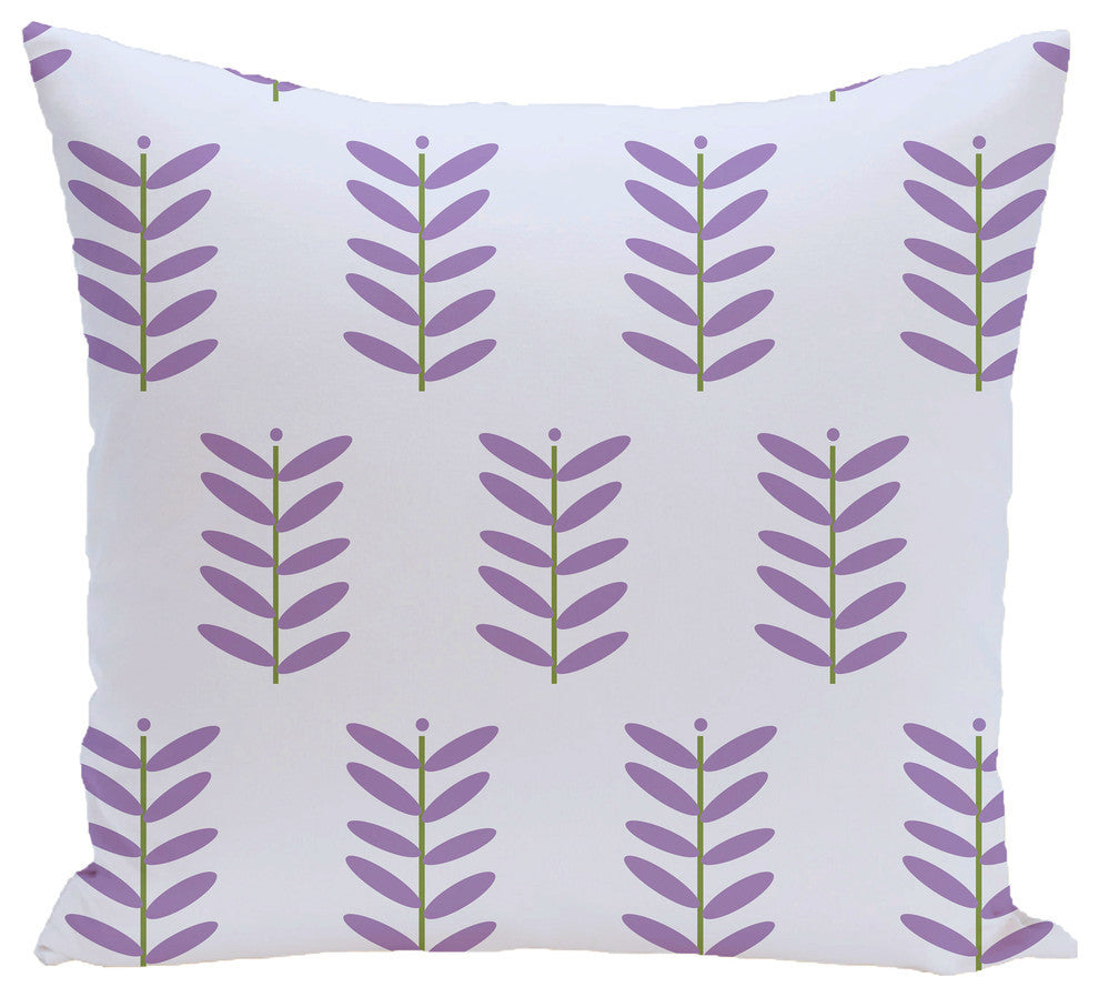 Petal Pusher Floral Print Pillow, Heather, 18"x18"