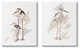 Sandpiper Bird Family Sunny Beach Coastal Bird , 2pc, each 24 x 30