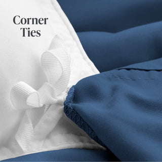 Bare Home Twin/Twin XL Microfiber Duvet Cover Set, Dark Blue