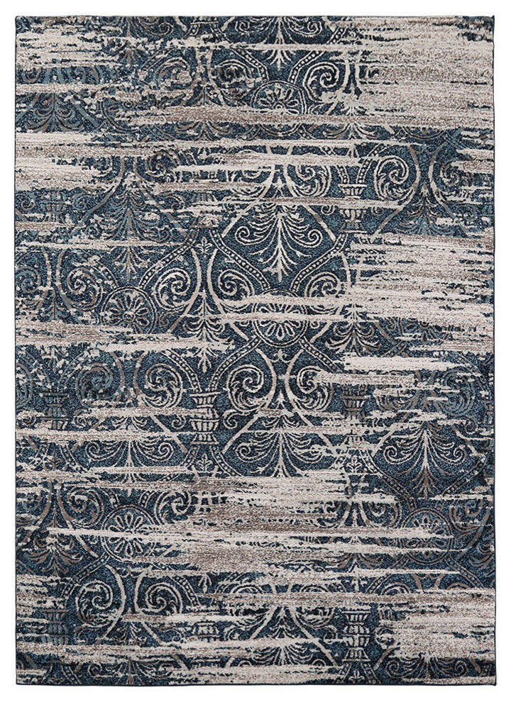 LNC Mat Indoor Distressed Vintage Abstract Area Rug, 5' X 7'