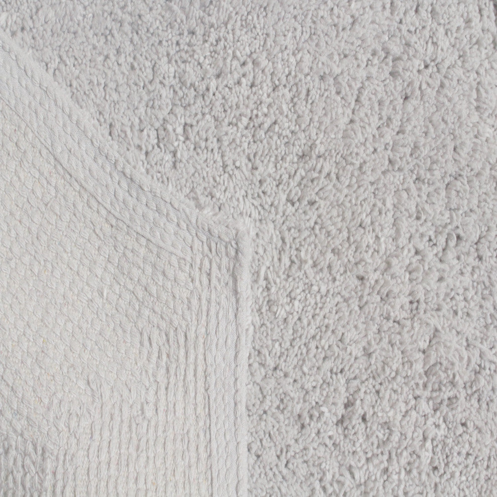 Waterford Absorbent Cotton and Machine washable Slice Rug, Light Gray