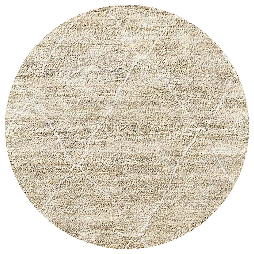 Ahgly Company Indoor Round Mid-Century Modern Area Rugs, 8' Round