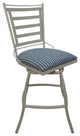 Outdoor/Indoor Bar Stool Armless Jenna 26" 30" 35" Seat, Coco Indigo Blue, Beige, 35"