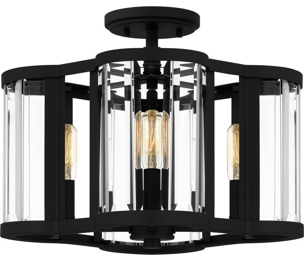 Quoizel Semi-Flush Mount 4-Light Semi-Flush Mount in Matte Black