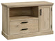 Sauder Aspen Post Engineered Wood Filing Cabinet with Storage in Prime Oak