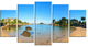 "Ploumanach Rocks and Beach Morning" Landscape Wall Art Print, 5 Panels, 60"x32"