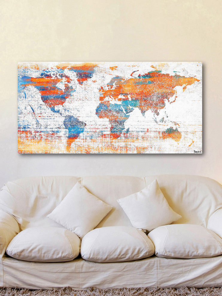 "Warm World" Print on Canvas, 45"x22.5"