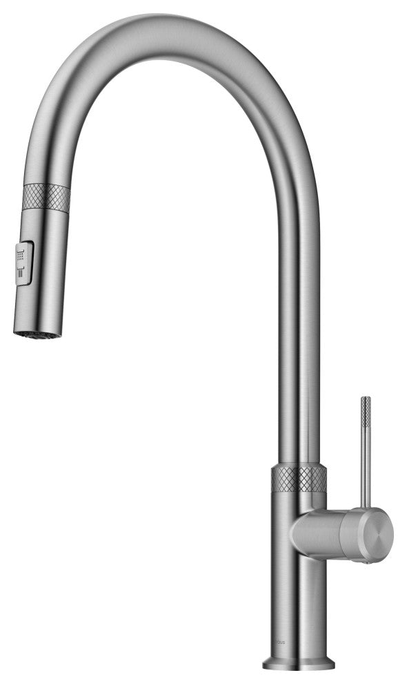 Oletto Pull-Down 1-Hole Kitchen Faucet, Spot Free Stainless Steel