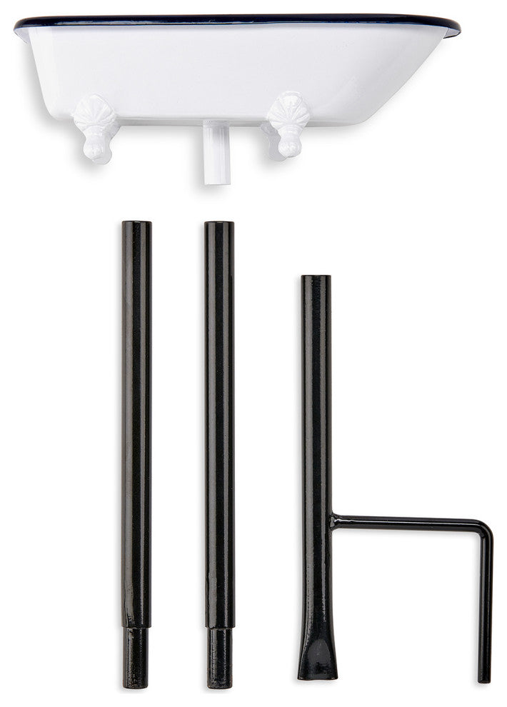 Splish-Splash Bird Bath Brass With White Finish by Good Directions