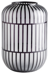 Cyan Lined Up Vase 10872 - Black