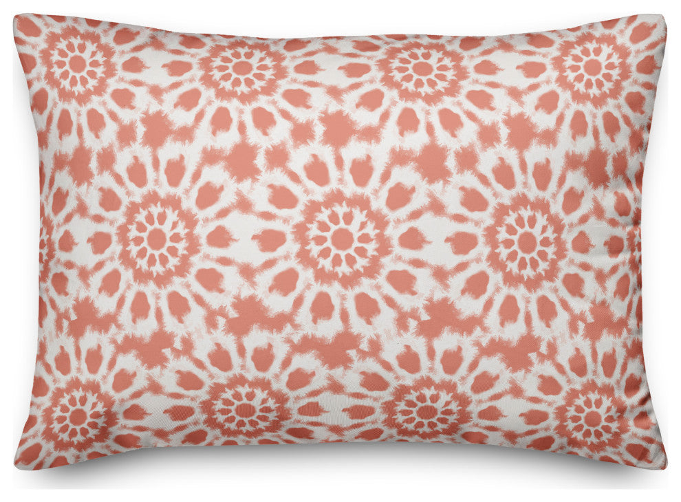Coral Radial Shibori 14x20 Spun Poly Pillow