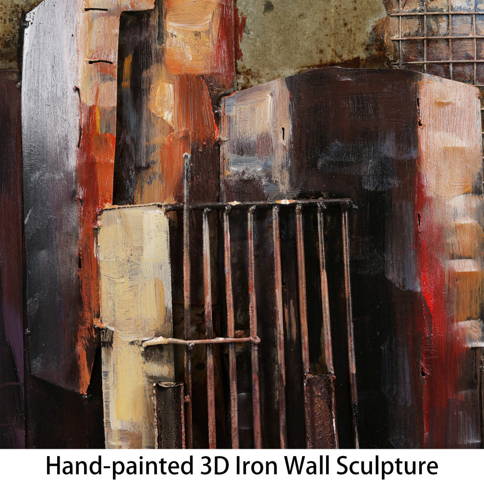 "The Empire State Building" Primo Mixed Media Hand Painted Iron Wall Sculpture