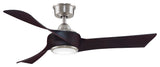 Fanimation Wrap Custom Ceiling Fan Brushed Nickel/Dark Walnut/LED Light, 48"