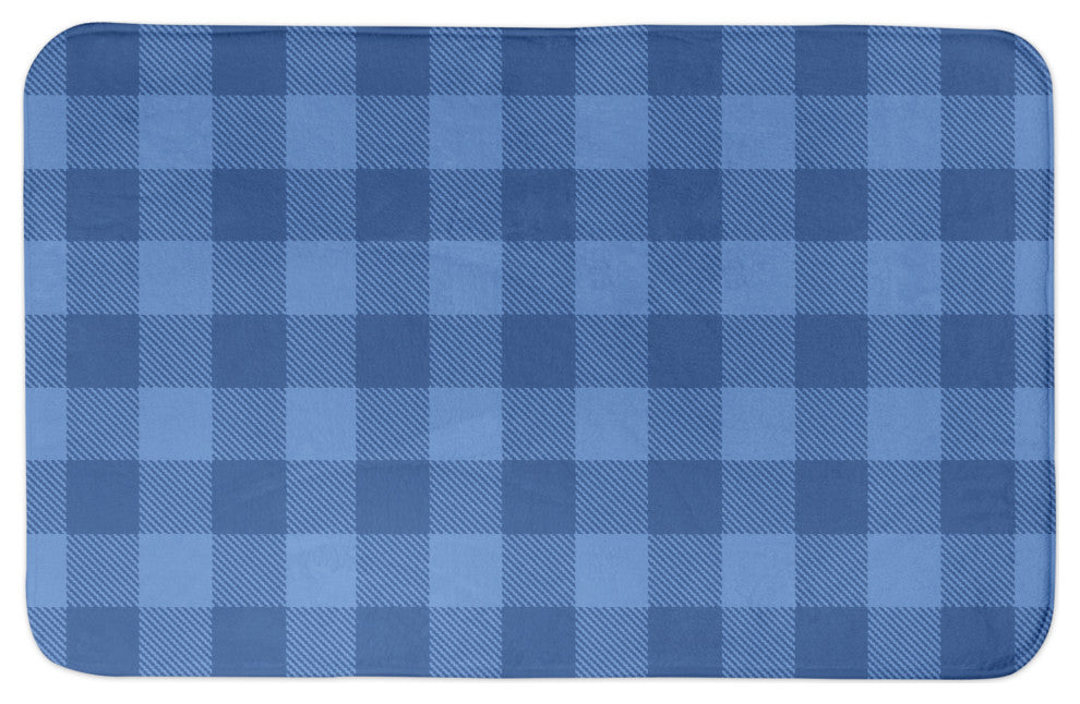 Blue Buffalo Check 34x21 Bath Mat