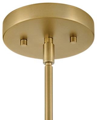 Lark Milo 16" Pendant Light, Lacquered Brass + Matte Navy shade