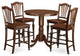 5-Piece Dining Counter Height Set, Counter Height Table And 4 Bar Stools