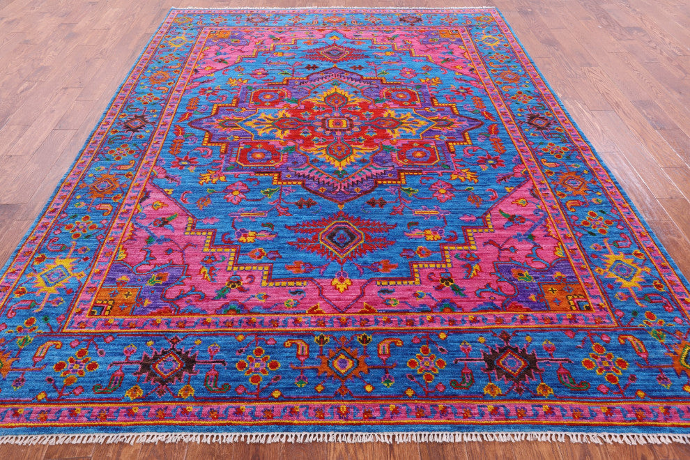8' 1" X 10' 1" Heriz Serapi Hand-Knotted Wool Rug - Q13702
