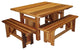 Cabbage Hill Table, Cedar Tone, 60" BENCHES SOLD SEPARATELY, Unstained, 48"