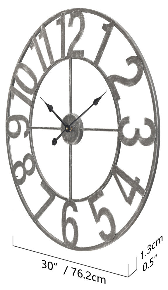 Utopia Alley Manhattan Industrial Wall Clock - Large Wall Clock, 32"