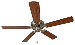 Maxim 89905 Basic-Max 52" Indoor Ceiling Fan - Satin Nickel / Walnut / Pecan