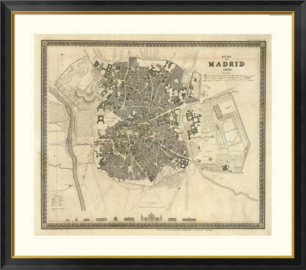 "Madrid, Spain, 1844"  by Society for the Diffusion of Useful Knowledge, 46x41"
