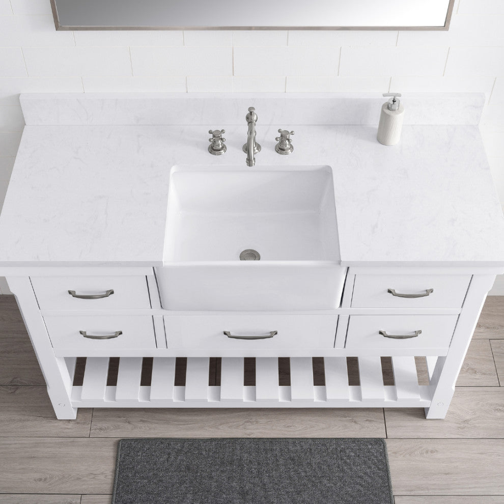Wesley 54" Bathroom Vanity, White