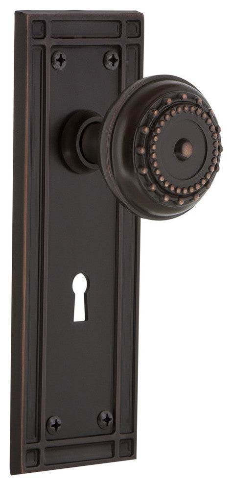 Mission Plate with Keyhole Double Dummy Meadows Door Knob
