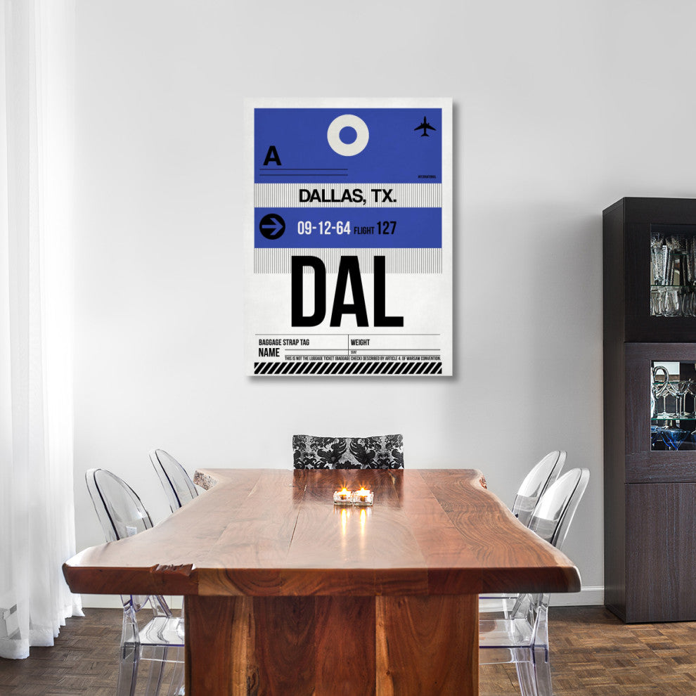 "DAL Dallas Luggage Tag 1" Fine Art Print