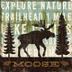 "Simple Living Moose" By Michael Mullan, Giclee Print on Gallery Wrap Canvas