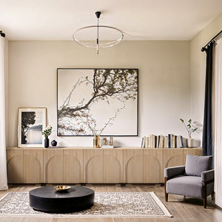 Navona Oak Veneer Sideboards / Buffet, Natural, 5pc