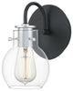 Quoizel ANW8601EK One Light Wall Sconce, Earth Black Finish