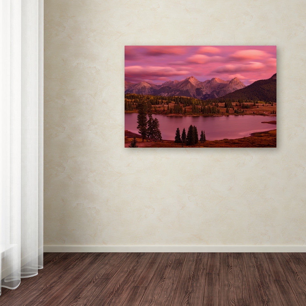 Mike Jones Photo 'Silverton Lake Dusk' Canvas Art, 16x24